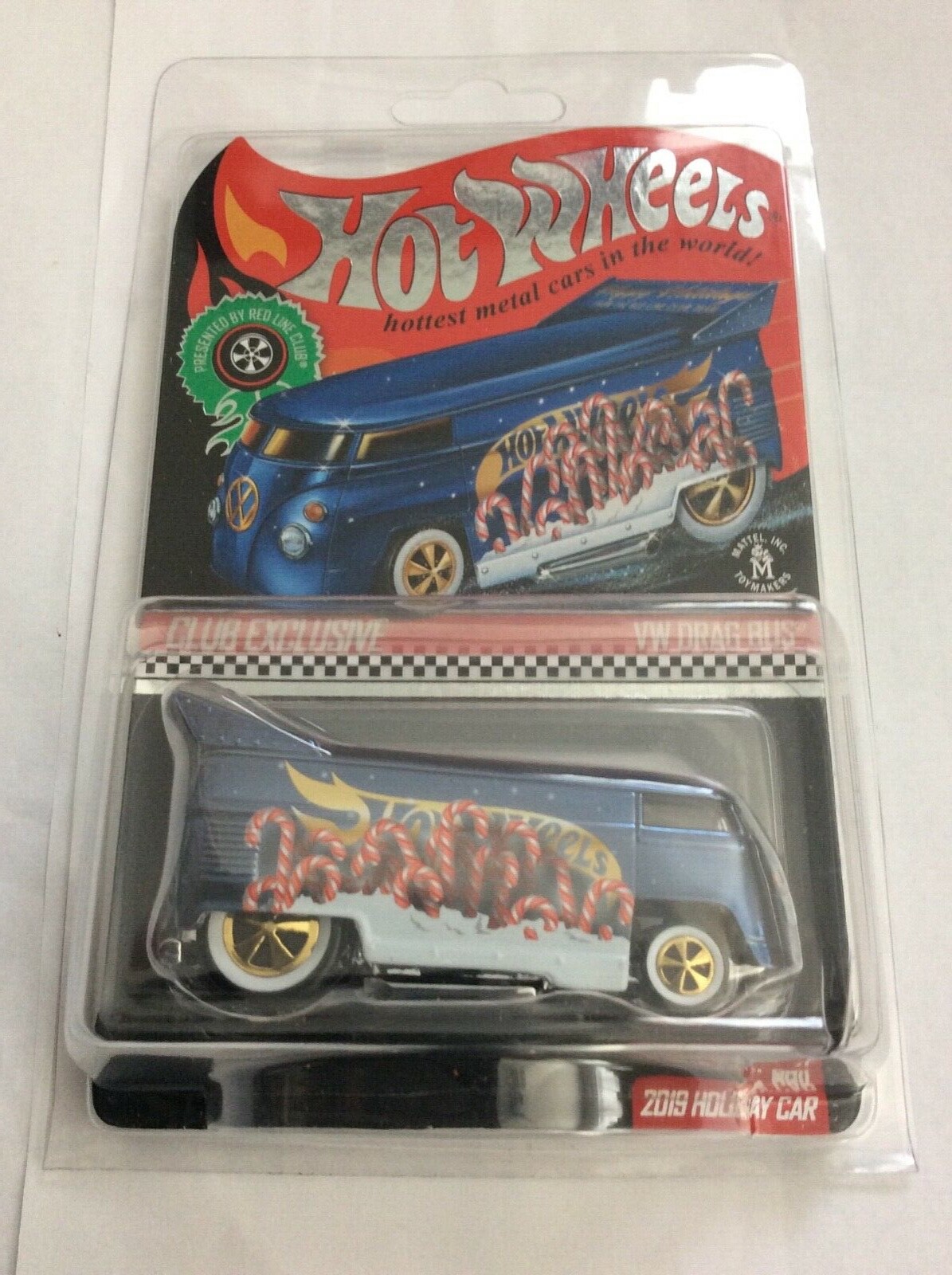 2019 HOT WHEELS RLC HOLIDAY CAR CLUB EXCLUSIVE VW DRAG BUS