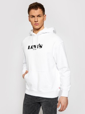 

Толстовка с капюшоном Levis Relaxed Graphic Мужская белая черная повседневная спортивная одежда Спортивная одежда, Белый