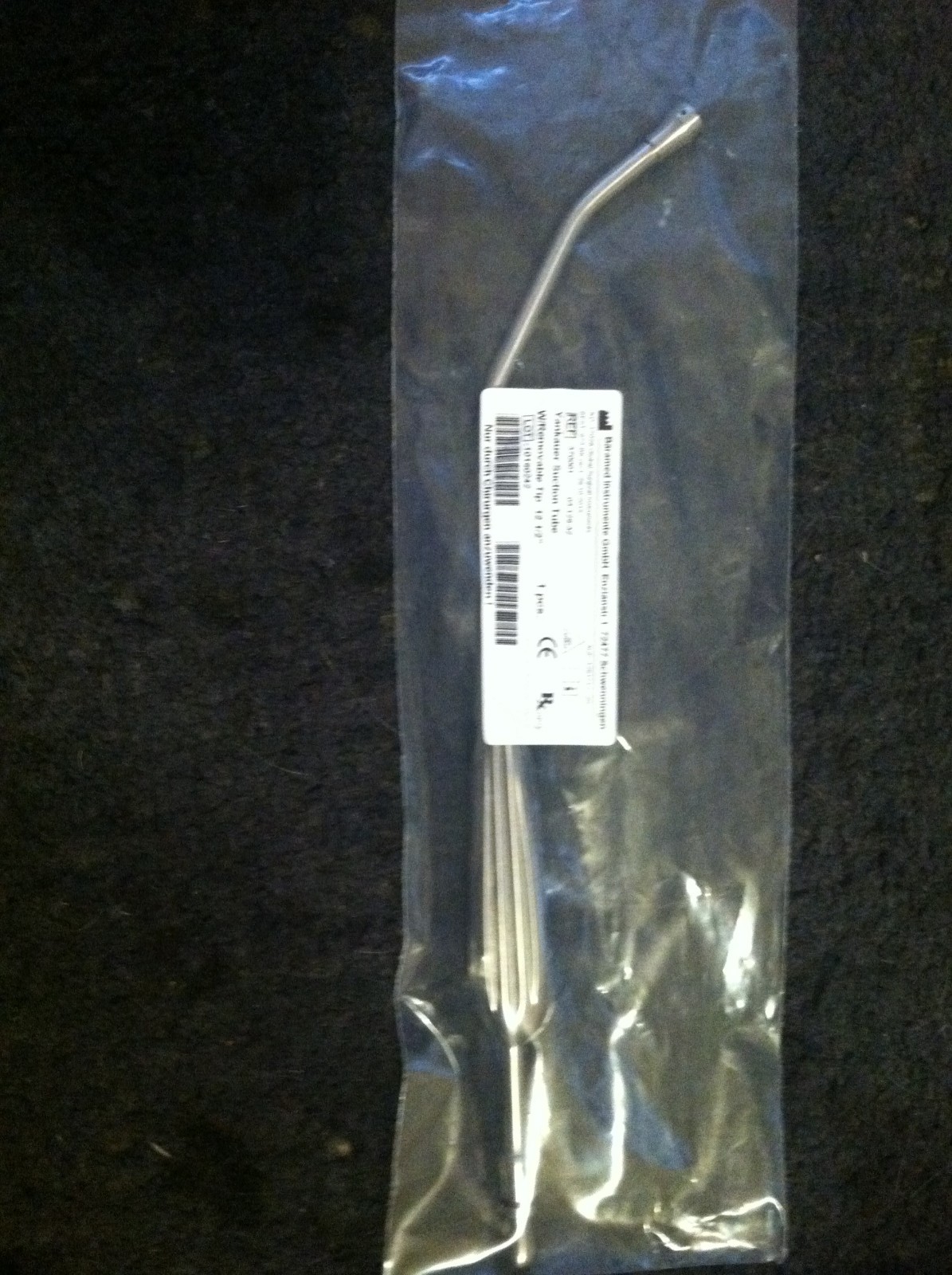 YANKAUER SUCTION TUBE CHROME W/ REMOVABLE TIP