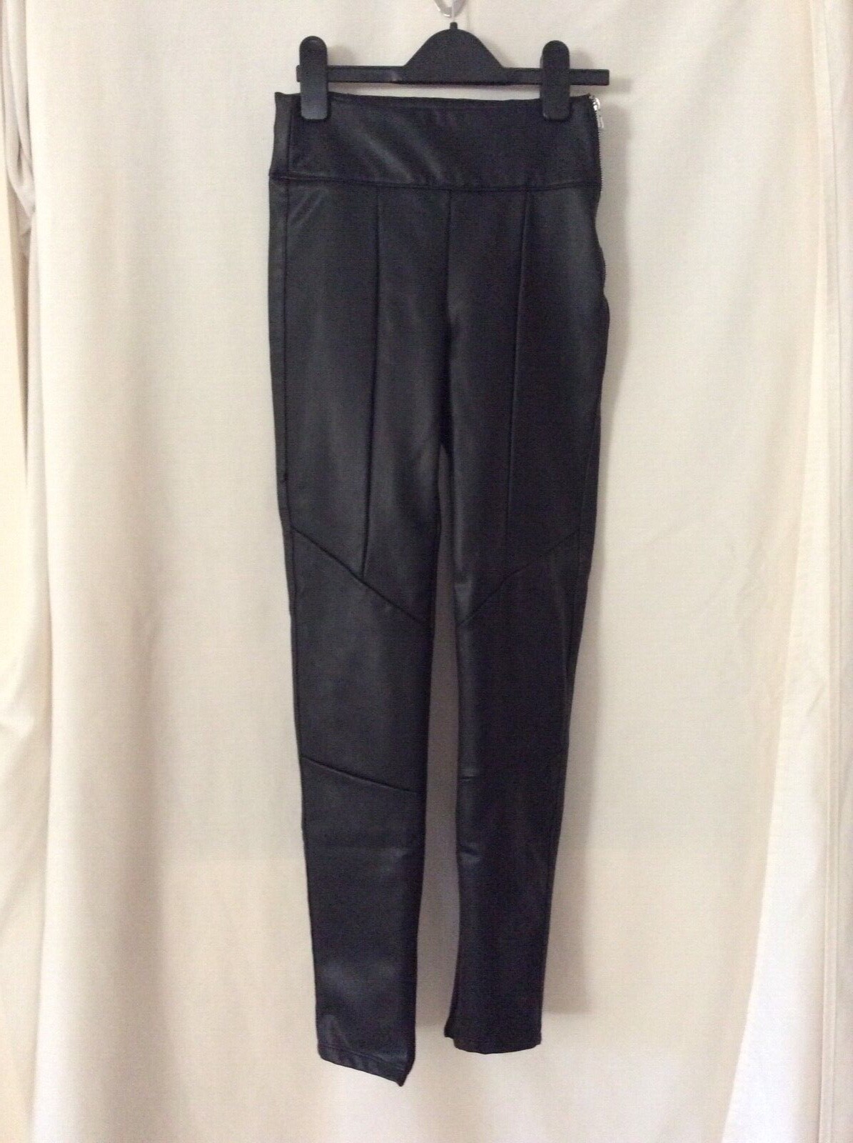 Women s Bershka Leather Trousers Size XS eBay
