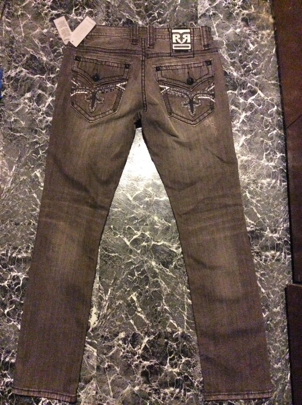 Brand New Men’s Rock Revival Garrett Alt Straight 34/33.5 34X33.5 Jeans