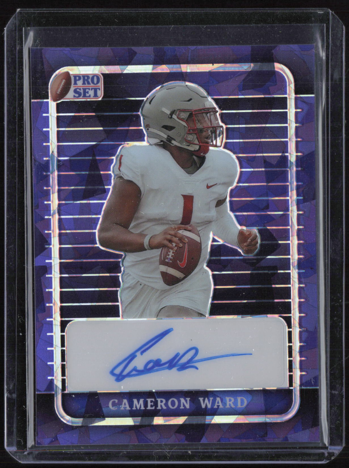 2023 Pro Set Crystal Purple Cameron Ward 4/7 Auto Autograph