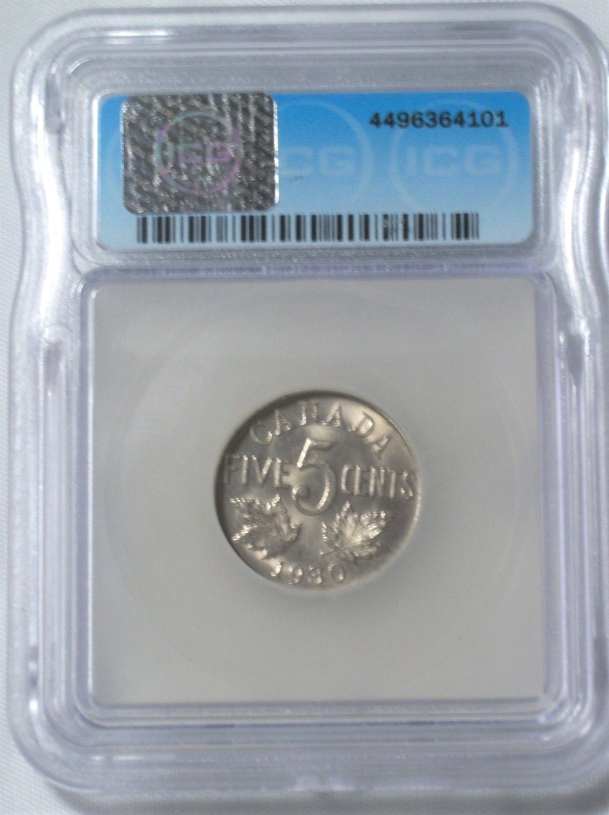 1930 Canada 5 Cent ICG MS63 KM# 29