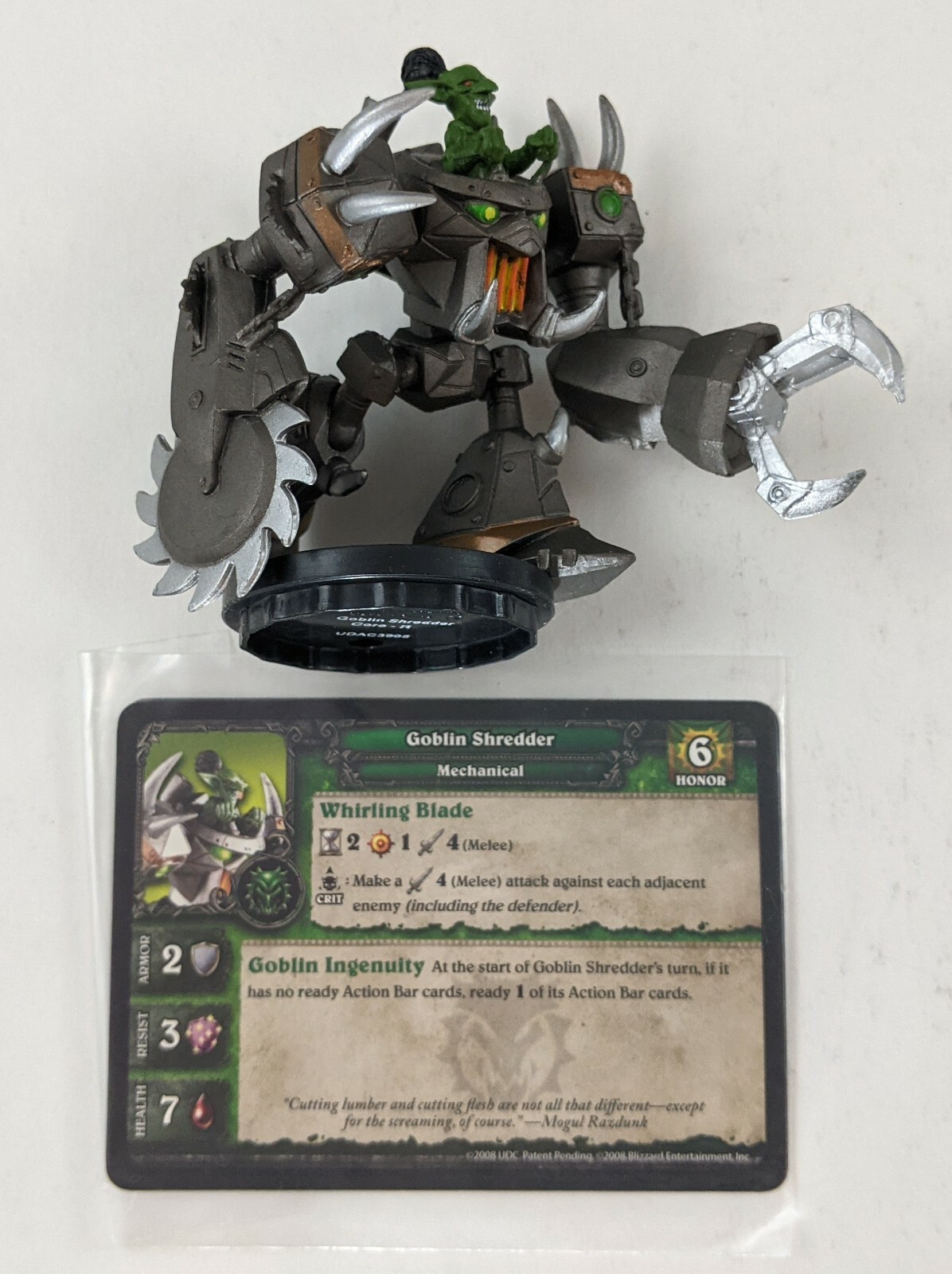 Goblin Shredder World of Warcraft Miniatures Figure WoW