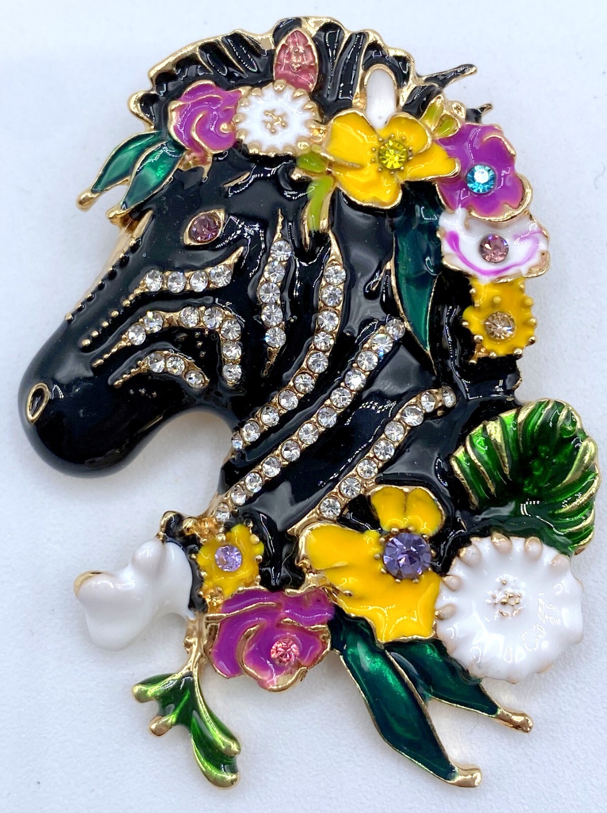 X-145 BROOCH GOLD TONE PIN 2.25
