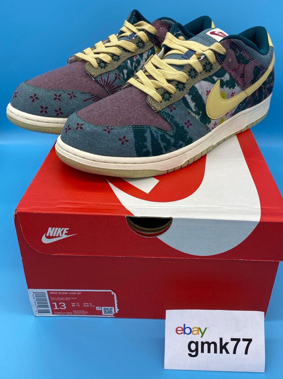 Nike Dunk Low Community Garden Men's Size 14 CZ9747-900 Nike Dunk Low Community Garden Men's Size 14 CZ9747-900