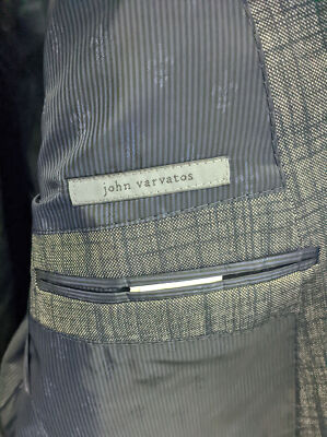 Pre-owned John Varvatos Men's Virgin Wool Indigo Heather Blazer $1398