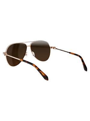 Pre-owned Off-white Oeri122s24met0017676 Ruston L Gold Gold Mirror Sunglasses In Ruston L Gold  Gold  Mirror