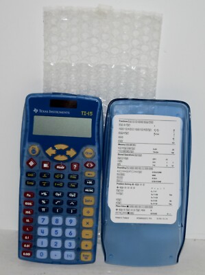 New Texas Instruments TI-15 Explorer Scientific Calculator w/ Cover SHIPS FREE