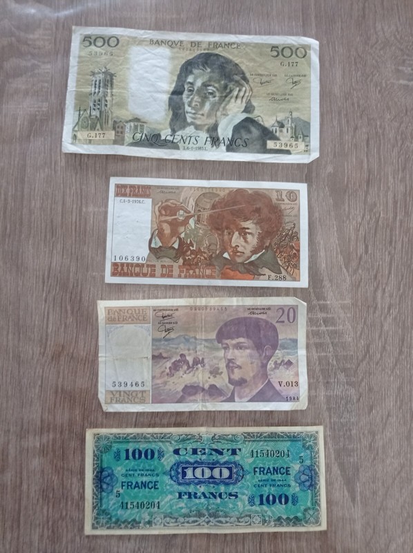 Lot 4 Billets France  - Ref10080j