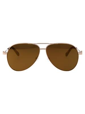 Pre-owned Off-white Oeri122s24met0017676 Ruston L Gold Gold Mirror Sunglasses In Ruston L Gold  Gold  Mirror