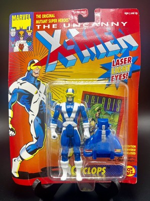 The Uncanny X-Men Cyclops Action Figure Light Up Optic Blast Toybiz 1991 New