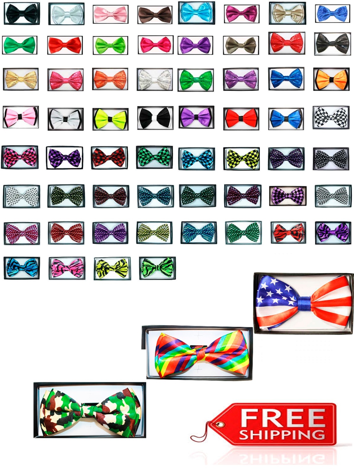 Classic Fashion Novelty Mens Adjustable Tuxedo Bowtie Wedding Bow Tie Necktie