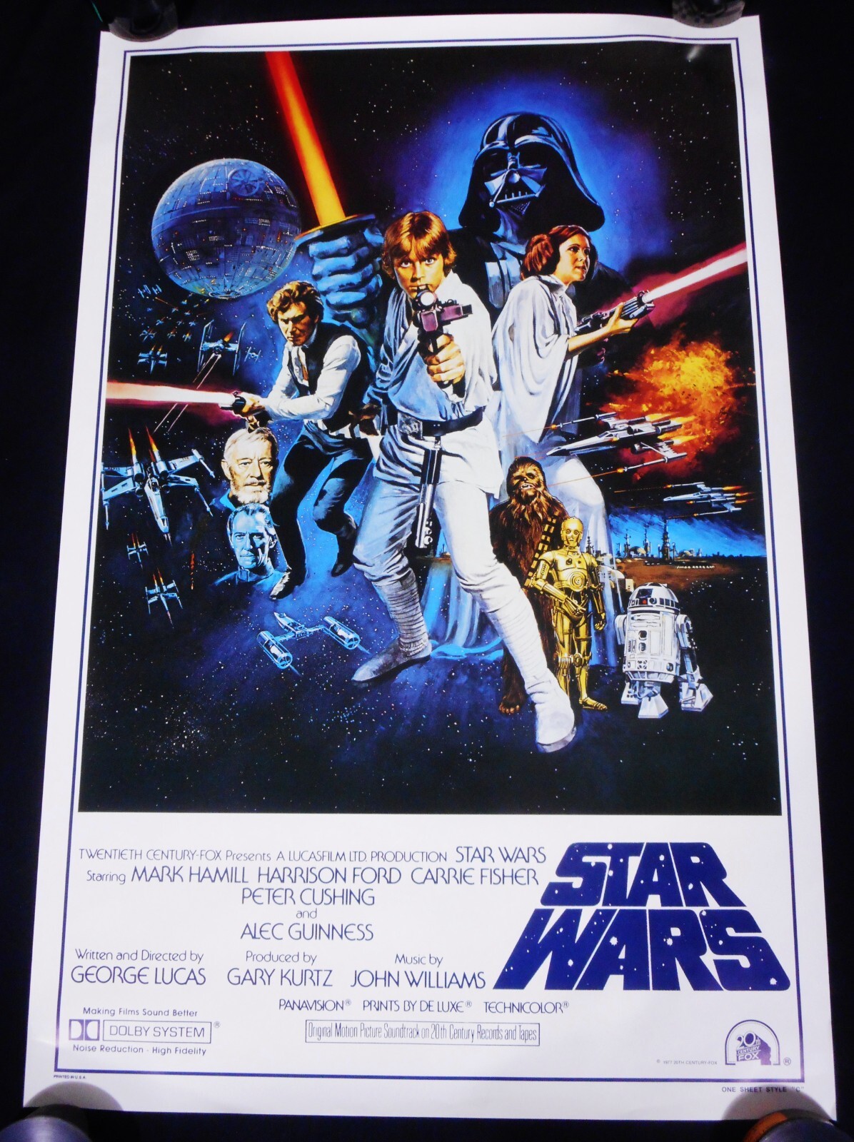 STAR WARS 1977 * STYLE-C 27x41 BOOTLEG ONE SHEET MOVIE STAR WARS 1977 * STYLE-C 27x41 BOOTLEG ONE SHEET MOVIE