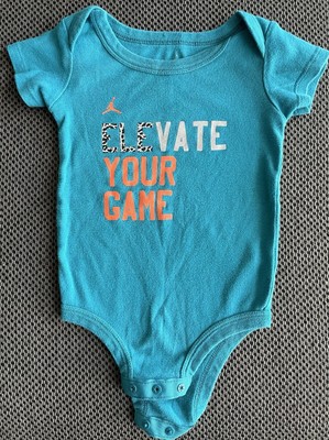 Teal Jordan Elevate Your Game Bodysuit Size 0-6 mos Good Condition