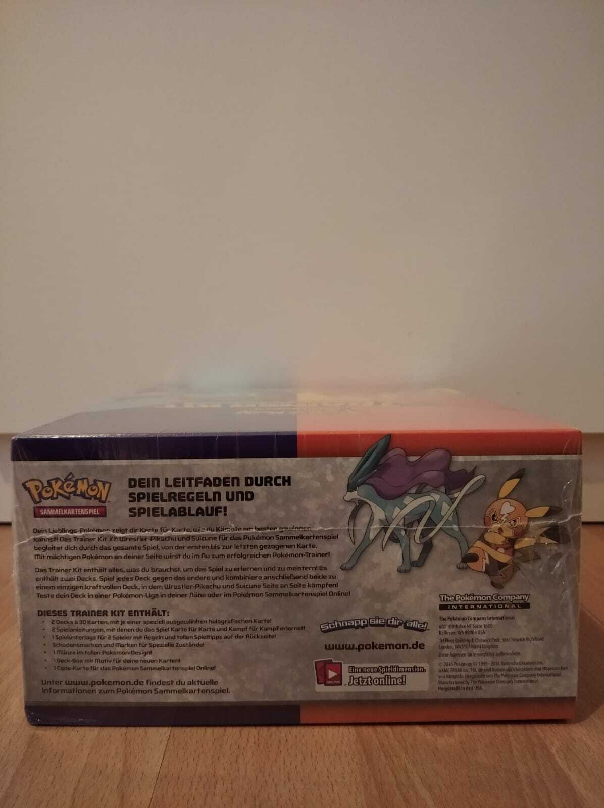 Pokemon Karten XY Trainer Kit XY Wrestler Pickachu Suicune Display Case Sealed