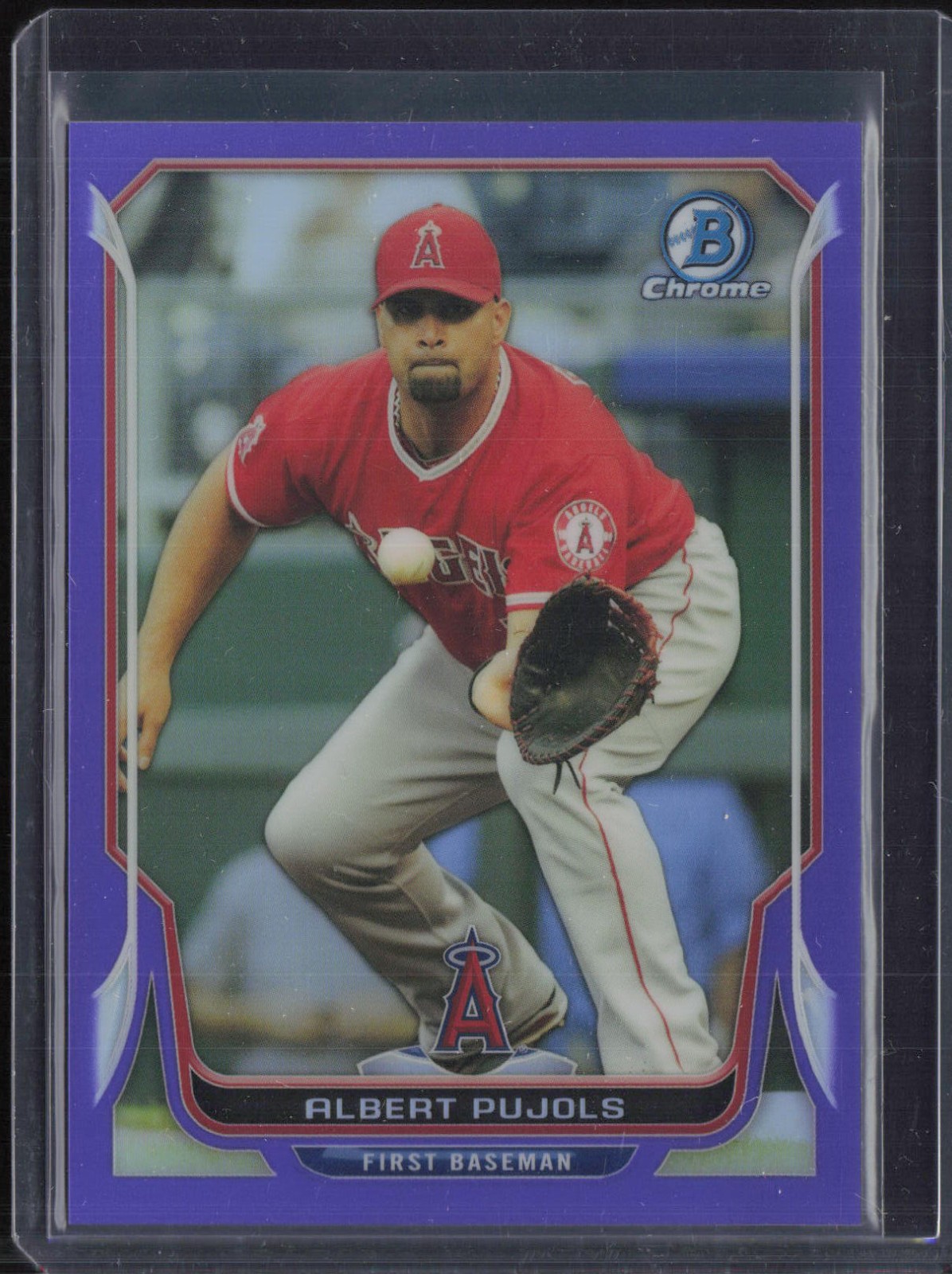 2014 Bowman Chrome Purple Refractor #83 Albert Pujols /150