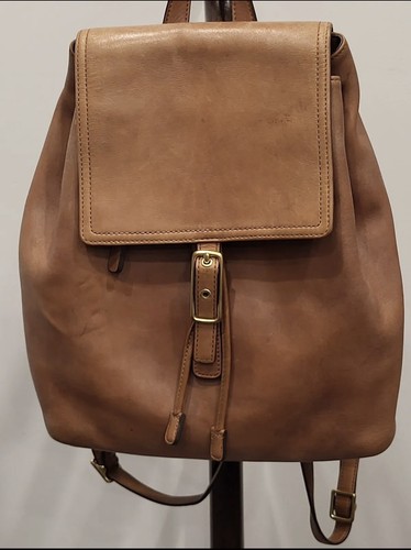 バッグ Vintage Coach Classic Backpack Tan USA Vintage Coach British Tan Leather Backpack, XXL Unisex