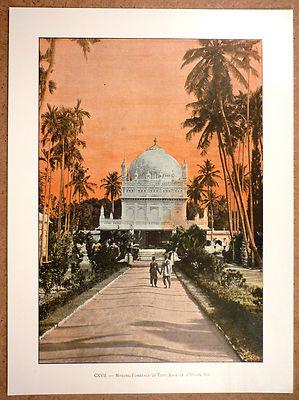 MYSORE Inde - Tombeaux de Tippoo Saib et Hyder Ali - Photochromie fin 19ème