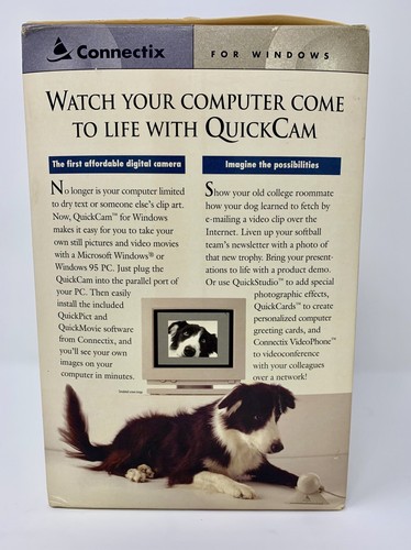 Connectix QuickCam Computer Video Camera - PS/2 and Parallel Port Connectors