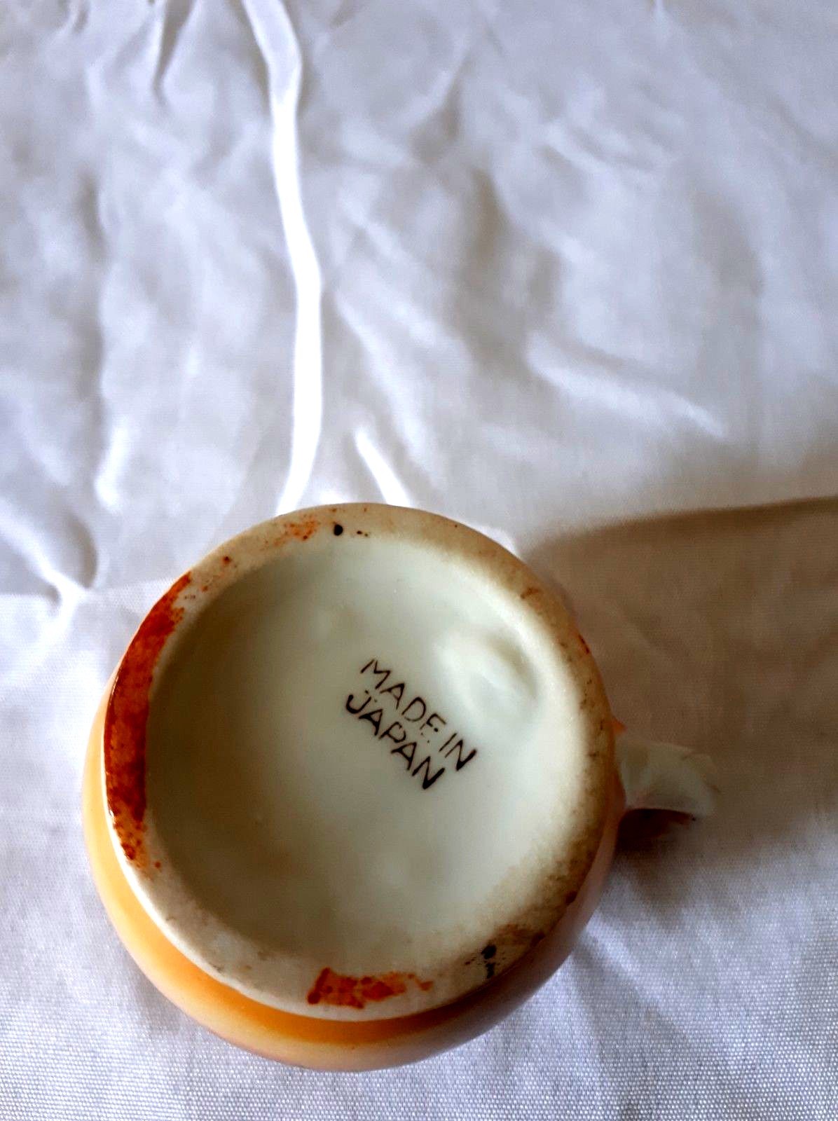 Vintage 3'' Jug  Burnt Orange Tree Windmill Lake Made In Japan