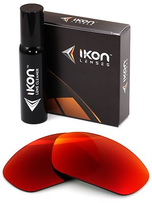 Polarized IKON Iridium Replacement Lenses For Oakley Straight Jacket 2007 + Red