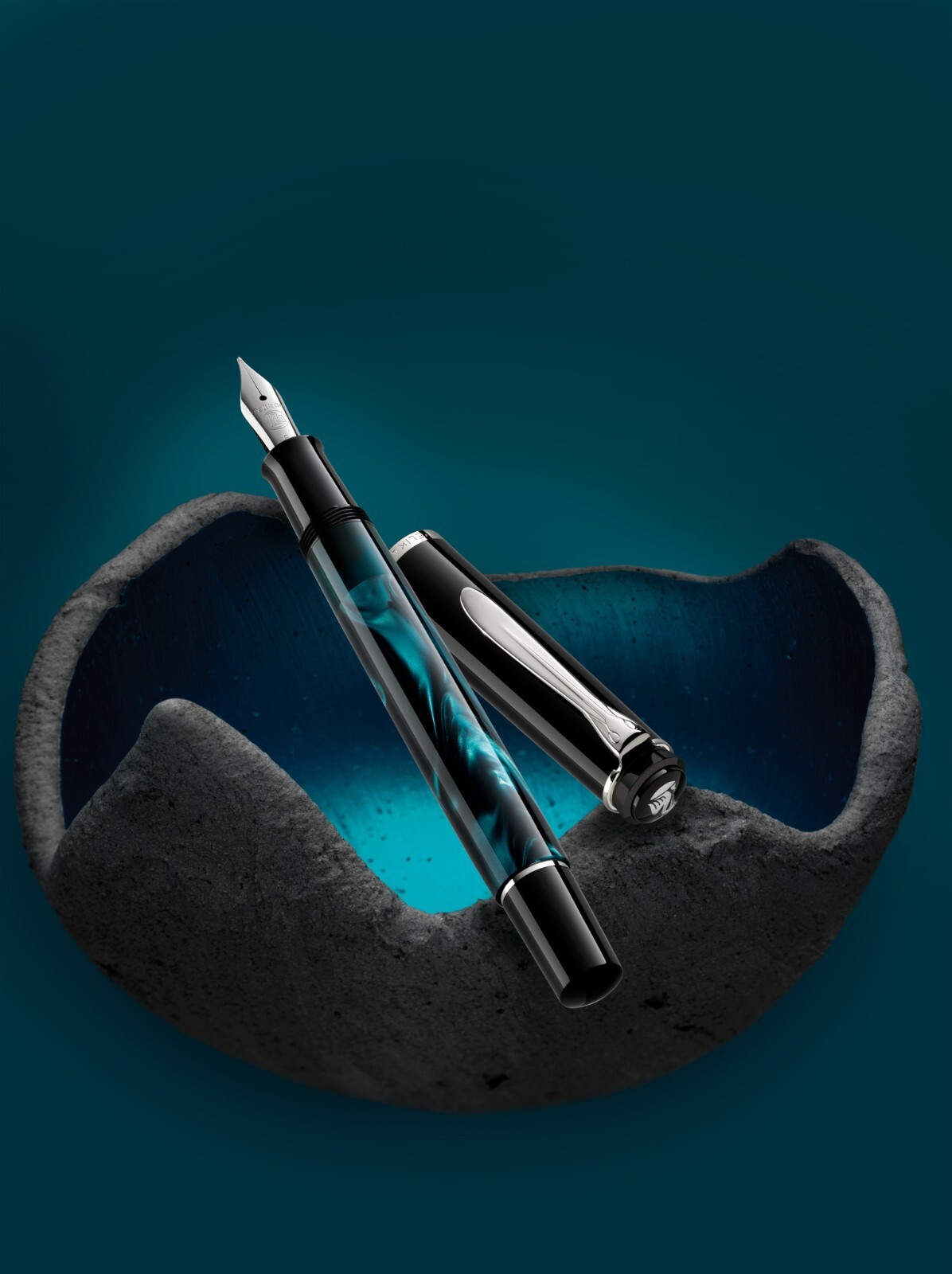 Pelikan Classic 205 BB M　49 m-205-blau-marmoriert-