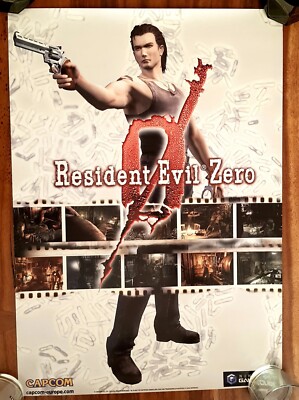 Resident Evil Zero Gamecube Old Vintage Promo Store Official Poster 60x42 CA
