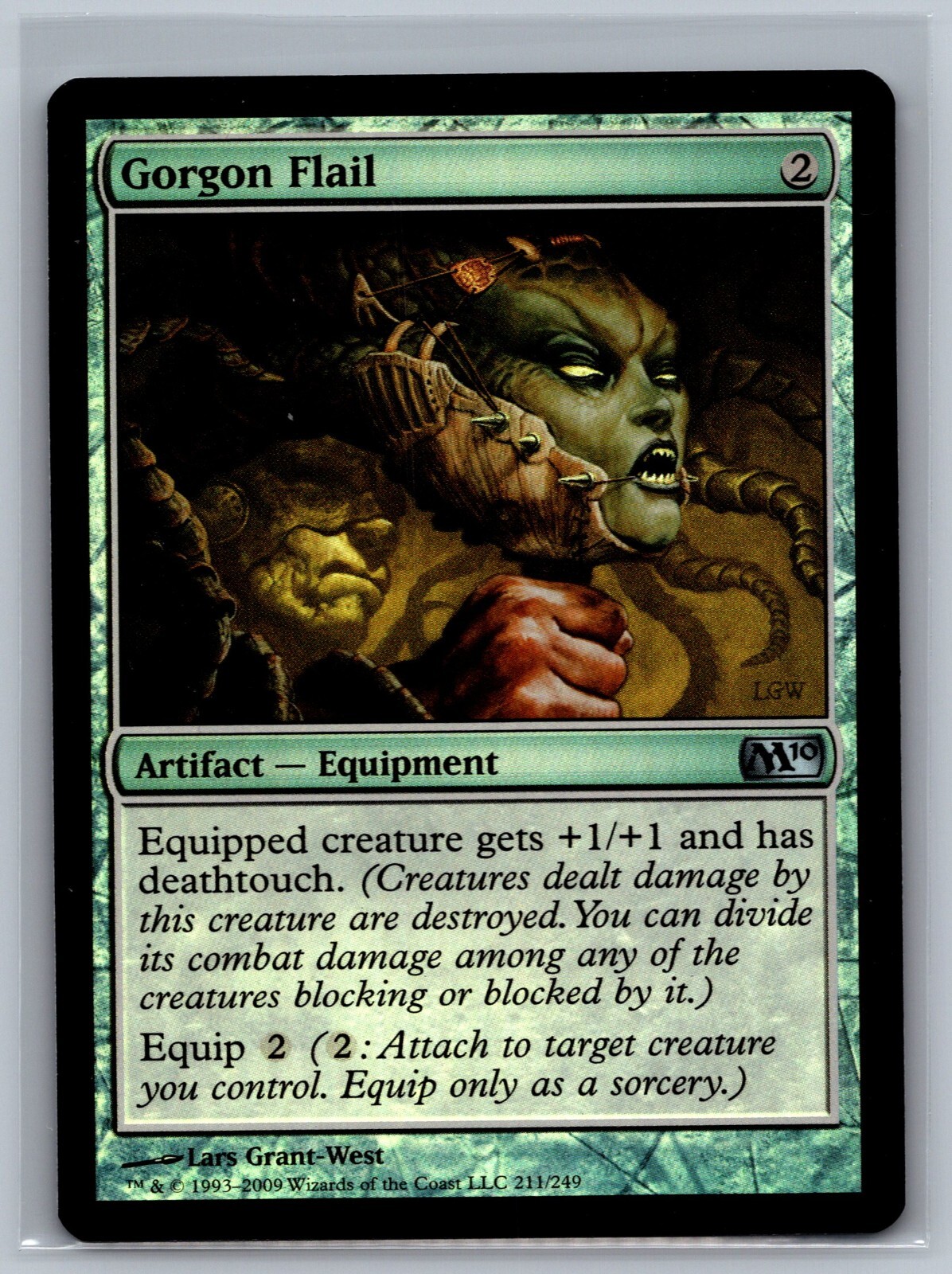 Magic The Gathering Magic 2010 Gorgon Flail #211/249 Foil