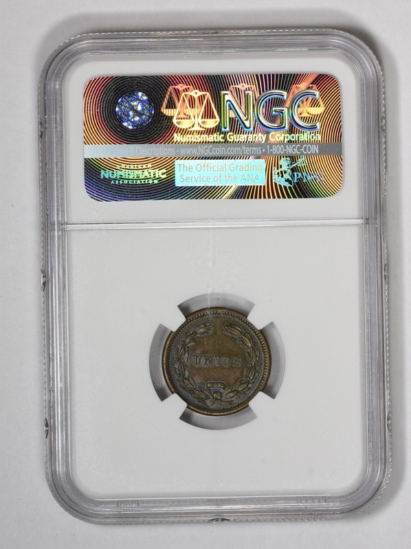 1863 Civil War Token F0236/426a Liberty - Union Forever NGC MS 62