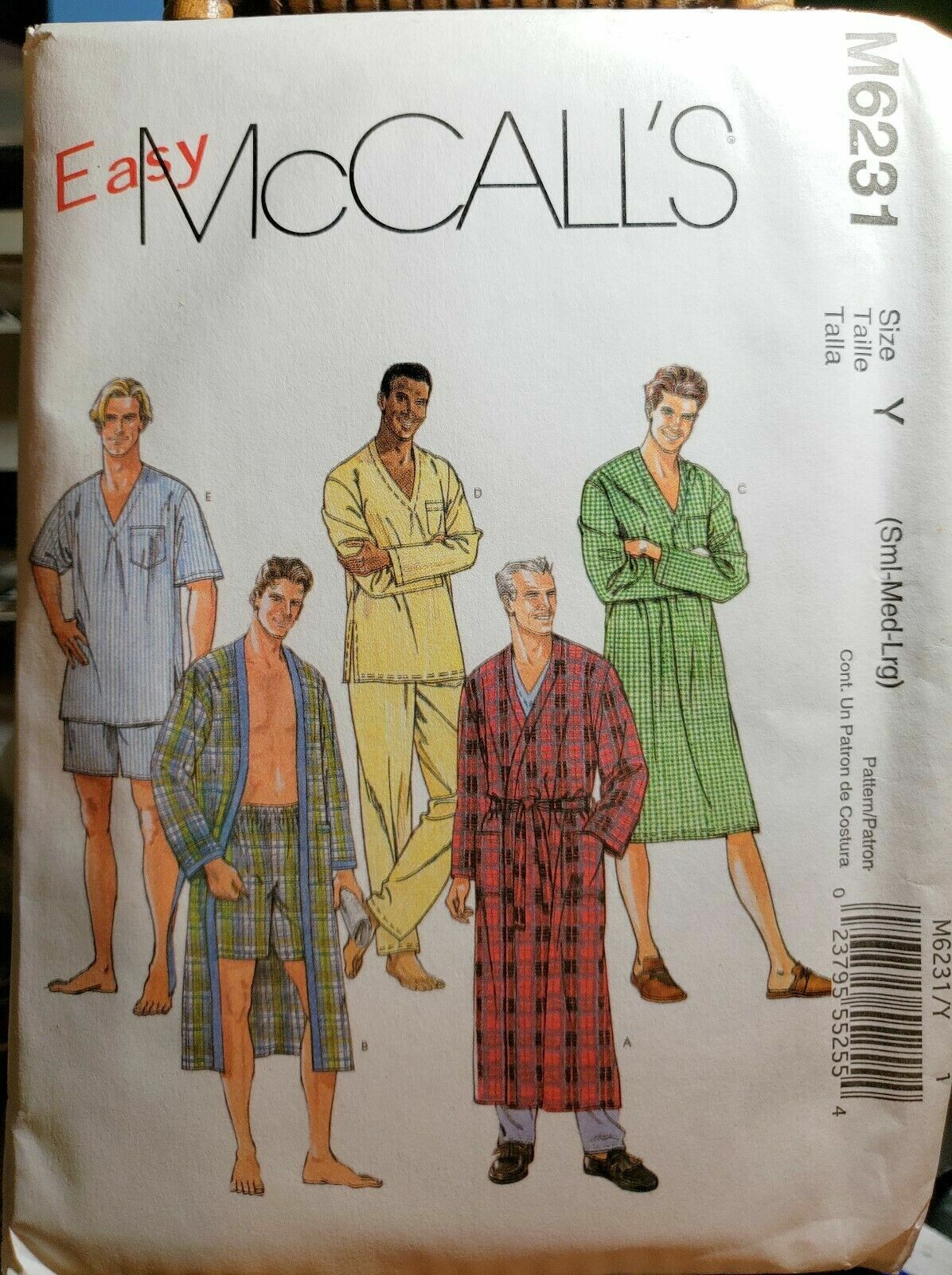 Xlg Xxl Xxxl Mccalls Patterns M6231 Mens Sleepwear Size Z Arts Crafts Sewing Kolenik Sewing