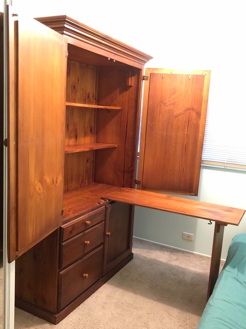 Armoire Computer Cabinet With Fold Out Desk Desks Gumtree