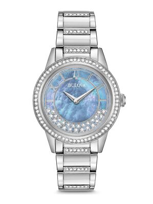 Pre-owned Bulova Silver Womens Analogue Watch Turnstyle 96l260