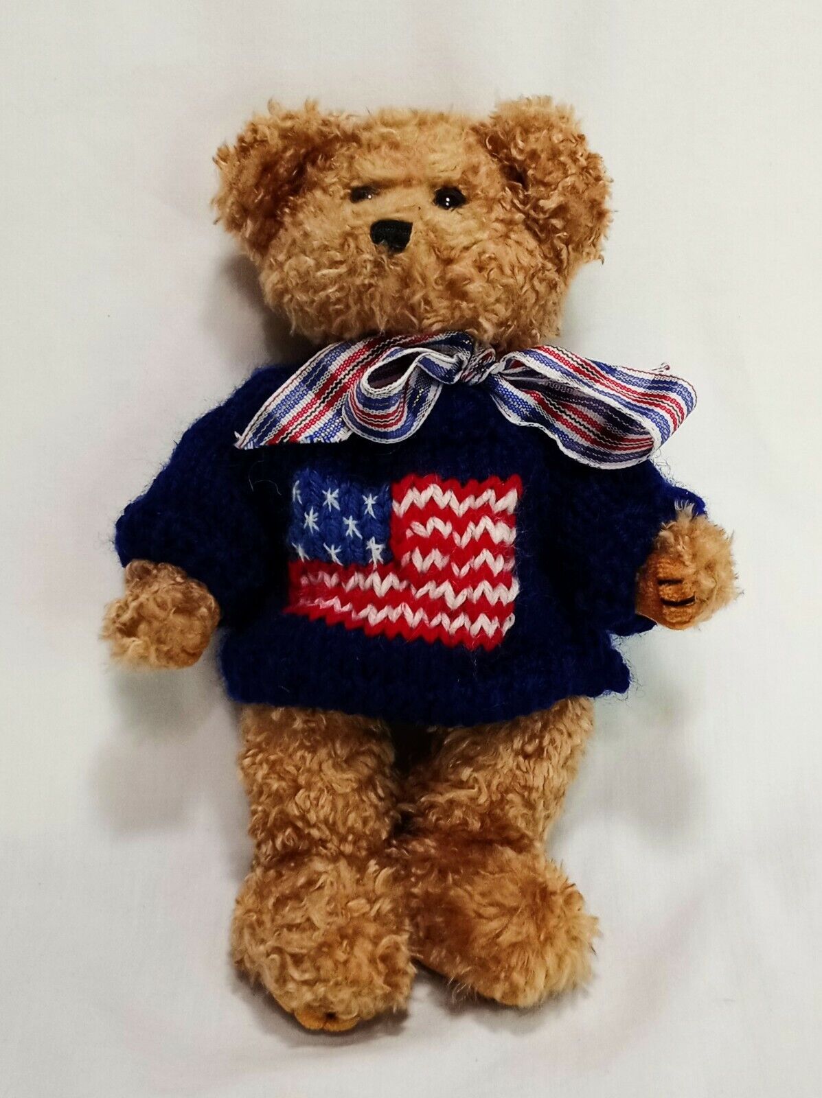 Teddy Bear Blue Sweater American Flag Plush Stuffed Animal 8