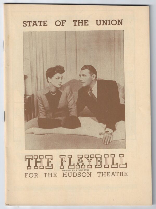 Original Playbill 1946 State of the Union with Ralph Bellamy