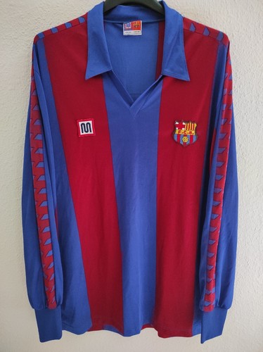 ウェア Barcelona Long Sleeve Game Shirt FC BARCELONA 1981-1982 dorsal 8 long sleeves camiseta shirt trikot
