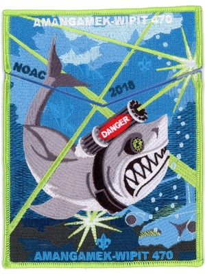 Amangamek Wipit Lodge 470 2018 NOAC 2 patch set green NCAC