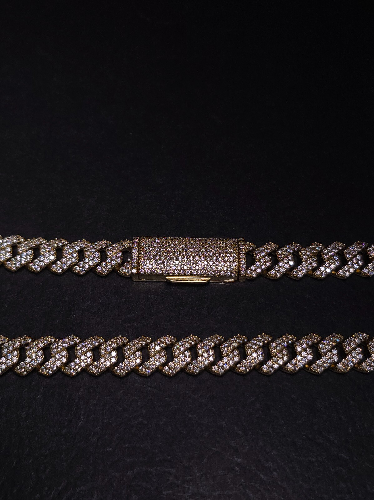 Pre-owned Harlembling 10mm Moissanite Real Miami Cuban Link Chain Iced Hip Hop 925 Silver Necklace 22" In White
