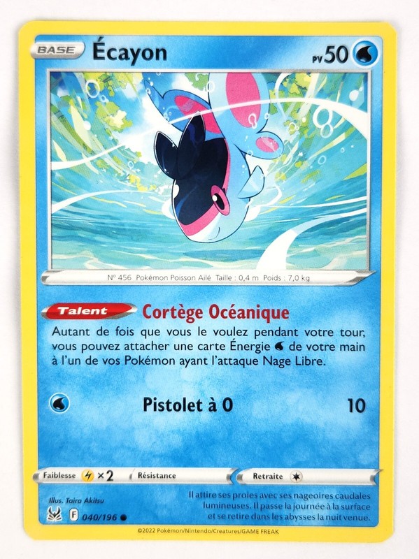 Carte PokÃ©Mon ÃCayon 040/196 â Origine Perdue Fr