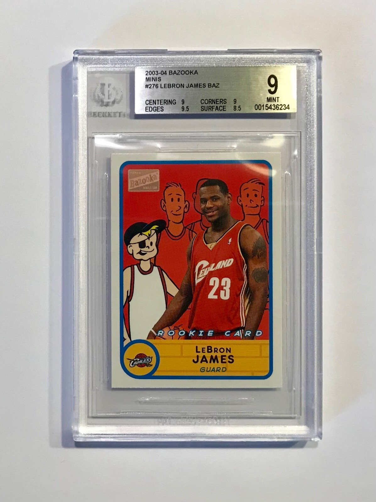 03-04 Bazooka レブロン・ジェームズ 276 2003-04 Bazooka (Mini) #276 LeBron James (BGS 9) RC (Pop 16