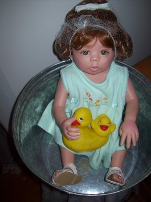 rare dollmaker/bonnie chyle & linda rick vinyl doll "rub a dub