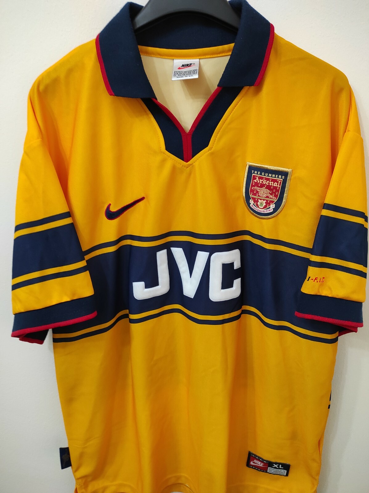 Nike Arsenal JVCロゴ 96-98 サイズM表記 ARSENAL 1994-1996 JVC camiseta shirt trikot maillot maglia
