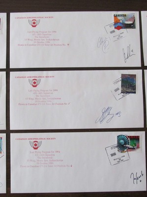 Canada  Set of 9 Pilot signed. Snowbirds last flying program for 1996.