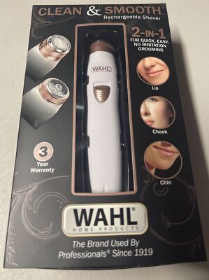 Wahl Clean & Smooth Rechargeable Close-Finish Shaver No Irritation Grooming NEW