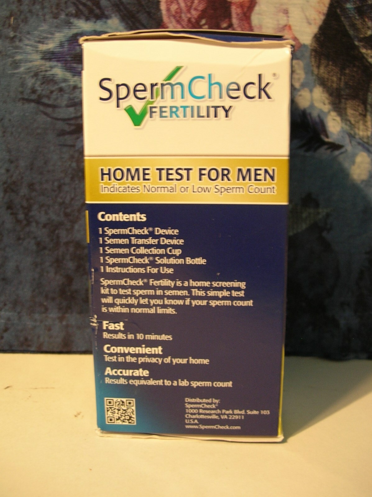 SpermCheck Fertility Home Test For Men 1 Test Exp. 01/2019 #2