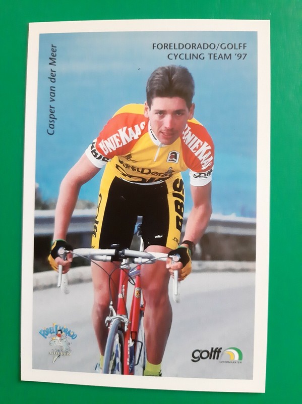 Cyclisme Carte Cycliste Casper Van Der Meer Ã©Quipe Foreldorado Golff 1997