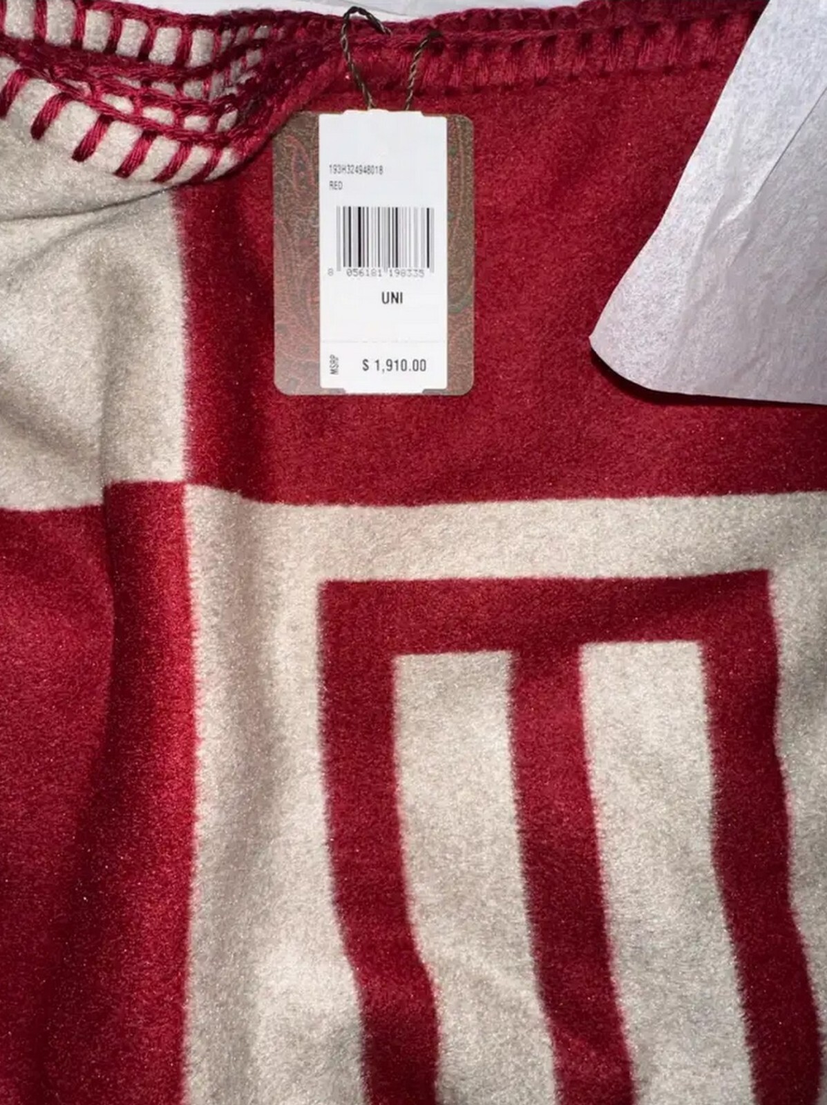 Etro $1910 Bani Woven Jacquard-Knit Soft Silk Throw Blanket