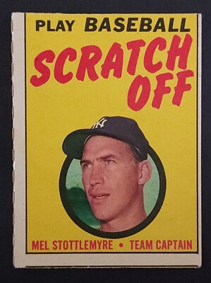 1970 Topps Scratch Off Baseball Cards- Pick a Card, Complete Your Set