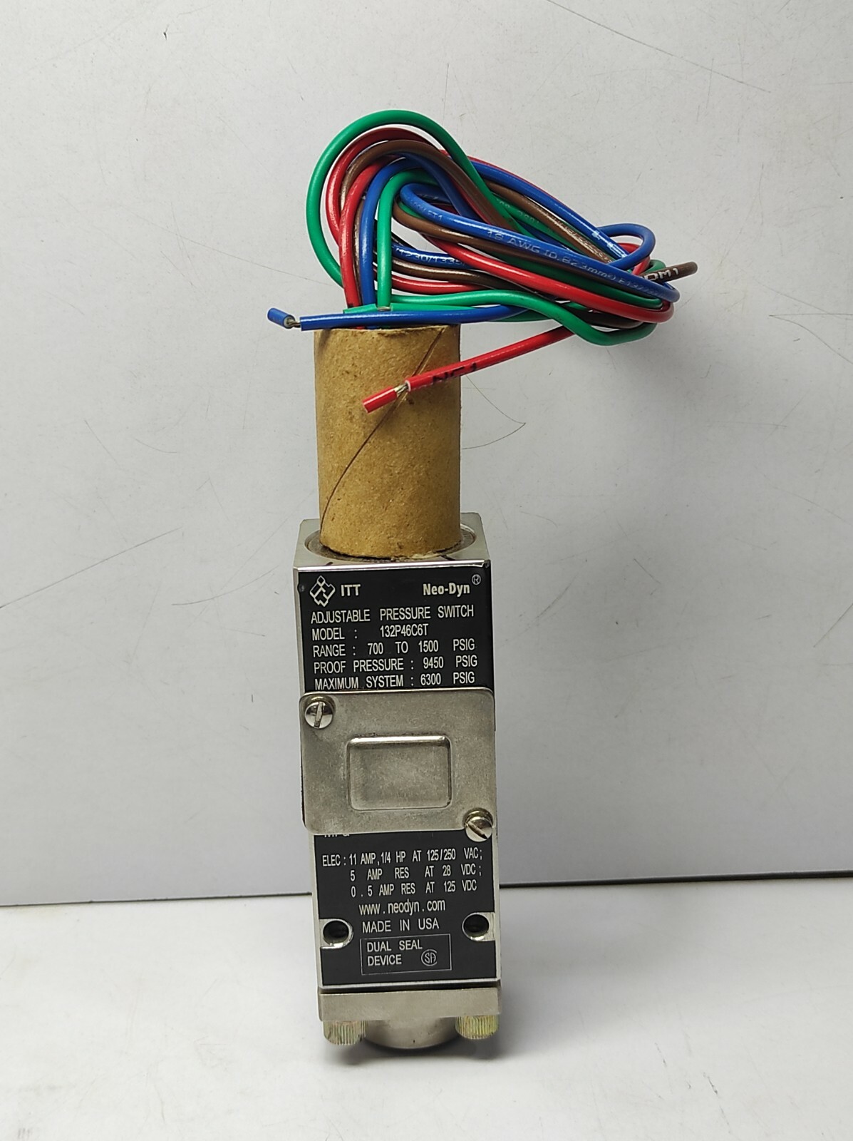 ITT Neo-Dyn 132P46C6T Adjustable Pressure Switch | eBay