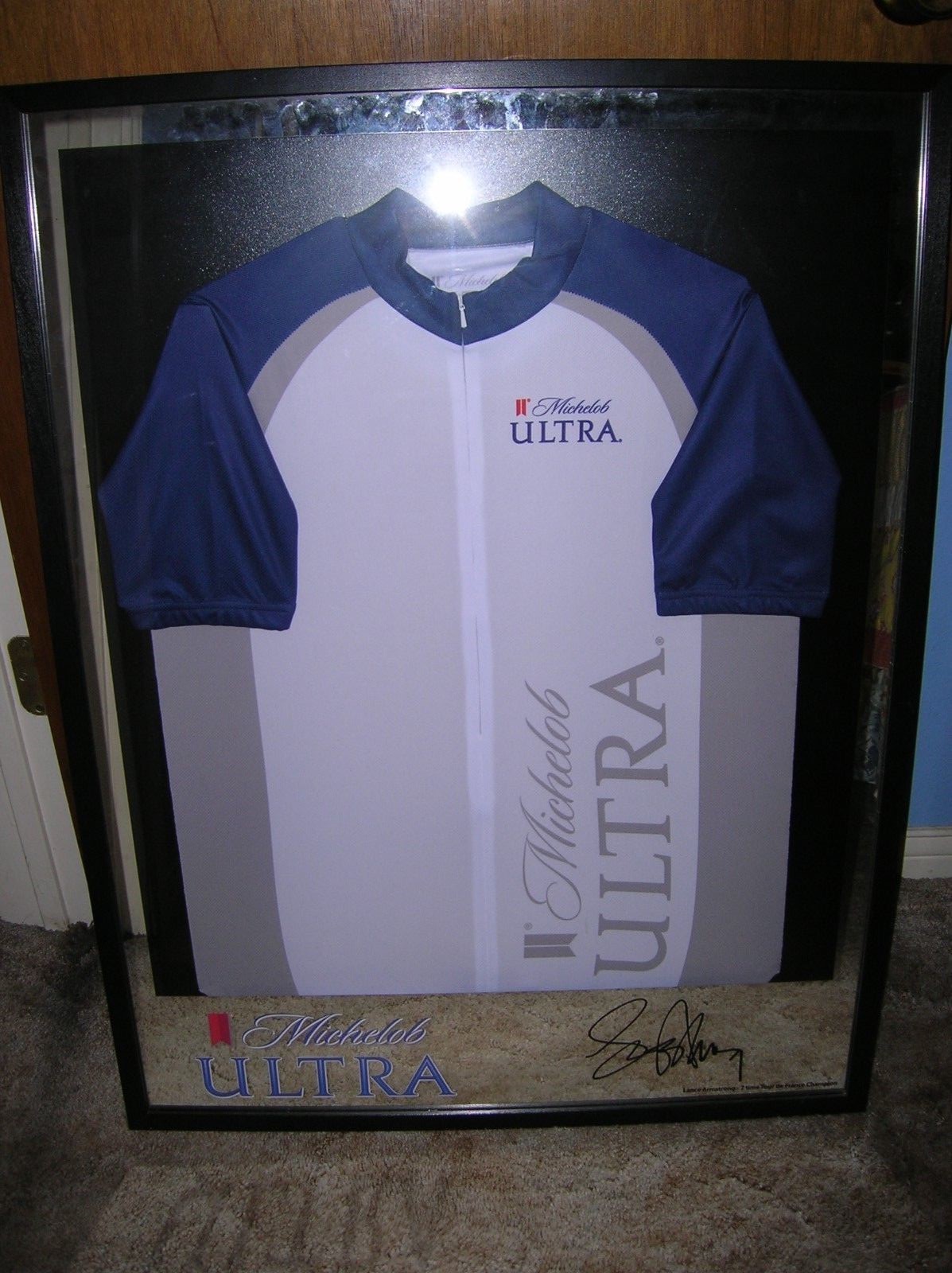 MICHELOB ULTRA Beer Sign / Lance Armstrong Jersey